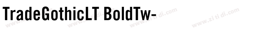 TradeGothicLT BoldTw字体转换